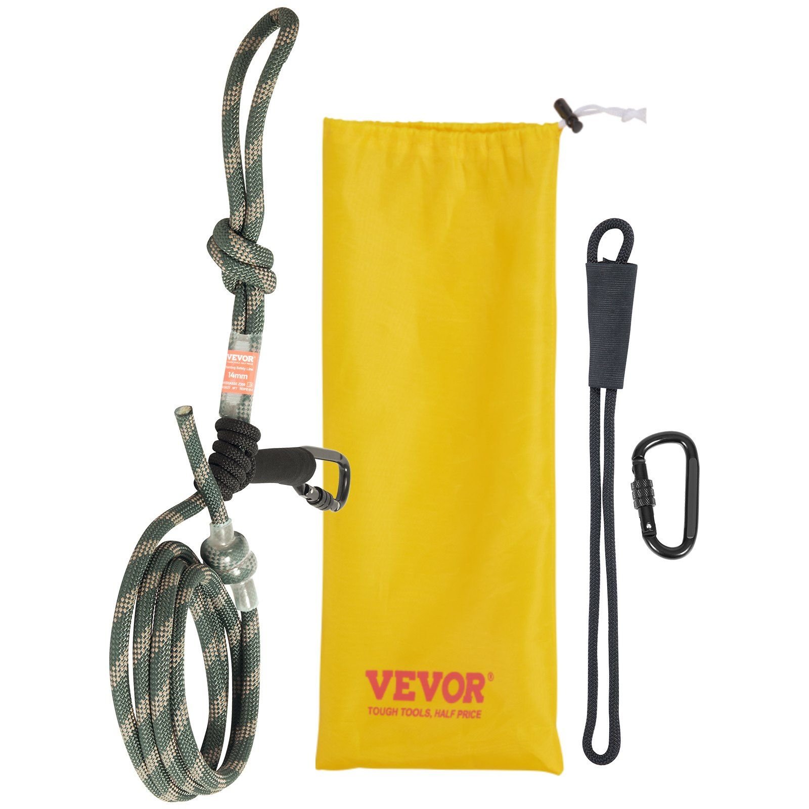 Tree Stand Gun Rope VEVOR Tree Stand Safety Rope, 9 ft/2.7 M Treestand Lifeline Rope 30KN ...