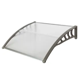 HT-100 X 96cm Household Application Door & Window Rain Cover Eaves Gray Holder (Option: defaulttitle)